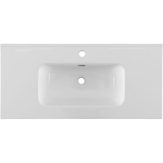 Тумба подвесная с раковиной Aquanet Милан 100 см 00336370, белый глянец - фото 11