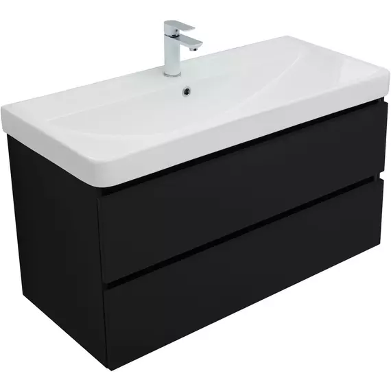 Тумба подвесная с раковиной Aquanet Вега 2.0 80 см 00337955, чёрный - фото 3