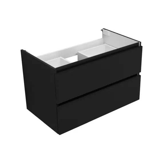 Тумба подвесная с раковиной Aquanet Вега 2.0 80 см 00337955, чёрный - фото 8
