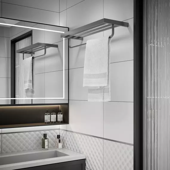 Полка для полотенец Timo Petruma 15258/18, цвет чёрное золото - фото 2