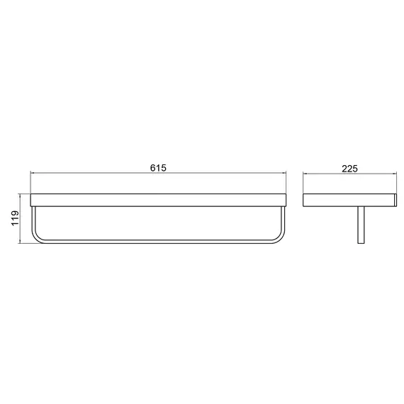 Полка для полотенец Timo Petruma 15258/18, цвет чёрное золото - фото 3