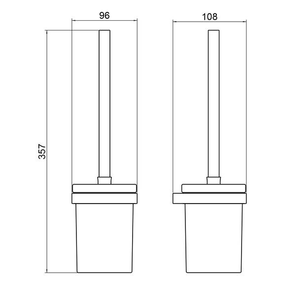 Ёршик для унитаза Timo Petruma 15261/18, цвет чёрное золото - фото 4