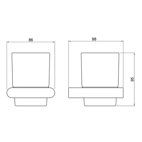 Стакан для зубных щеток Timo Luiro 18432/18, цвет чёрное золото - фото 2