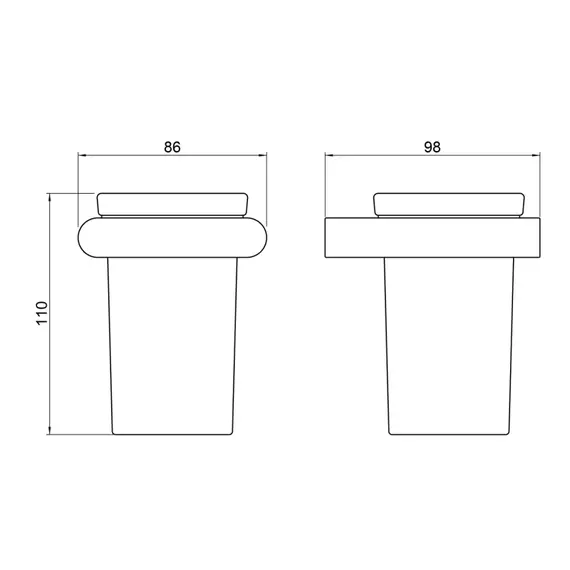 Стакан для зубных щеток Timo Luiro 18433/18, цвет чёрное золото - фото 2