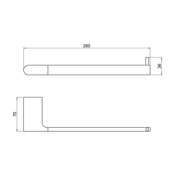 Полотенцедержатель Timo Luiro 18451/18, цвет чёрное золото - фото 2