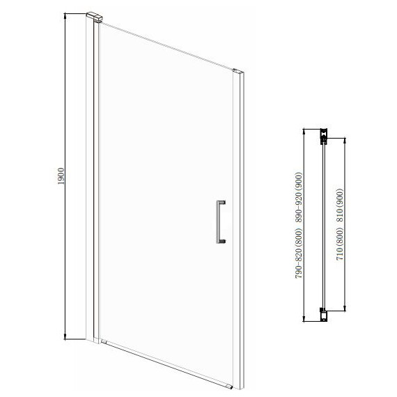 Душевая дверь Azario Alberta 80 см AZ-NK6211 800, хром/прозрачное - фото 3