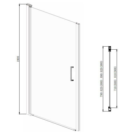 Душевая дверь Azario Alberta 90 см AZ-NK6211 900, хром/прозрачное - фото 3