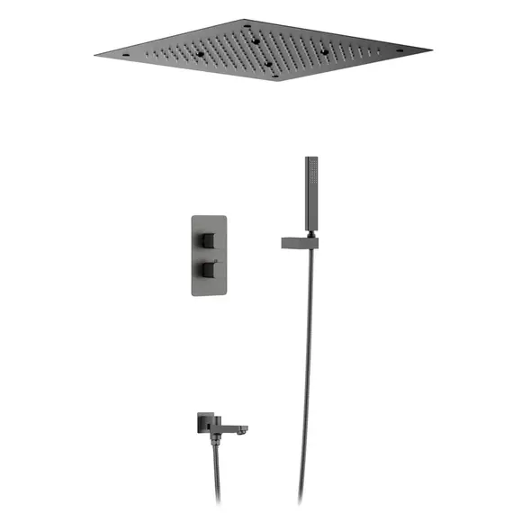 Душевая система для ванны Timo Petruma SX-5019/18SM (со скрытой частью) чёрное золото - фото 