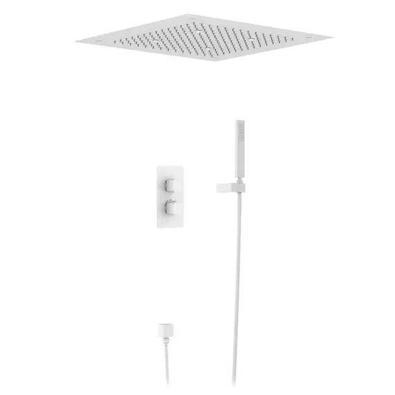 Душевая система для душа с термостатом Timo Petruma SX-5029/16SM (со скрытой частью) белый матовый - фото 