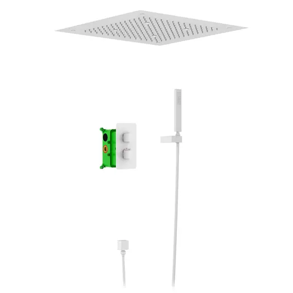 Душевая система для душа с термостатом Timo Petruma SX-5029/16SM (со скрытой частью) белый матовый - фото 2