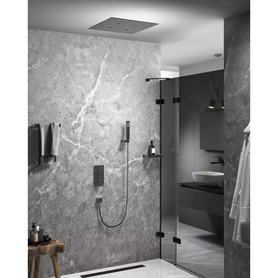 Душевая система для душа с термостатом Timo Petruma SX-5029/18SM (со скрытой частью) чёрное золото - фото 3