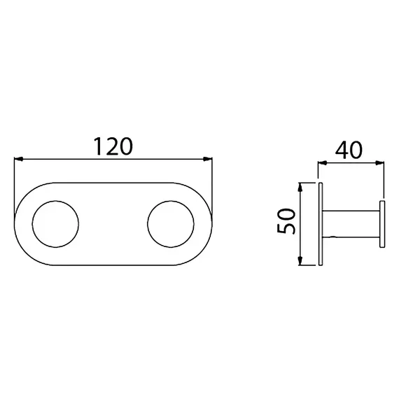 Двойной крючок Timo Saona 13014/16, цвет белый матовый - фото 2