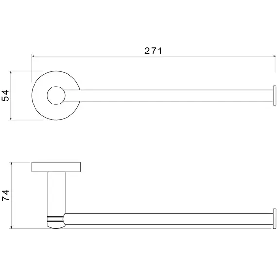 Полотенцедержатель Timo Saona 13051/03, цвет чёрный матовый - фото 2