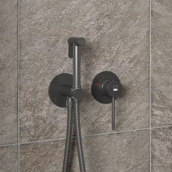 Набор для гигиенического душа Timo Saona 2339/18SM (со скрытой частью) чёрное золото - фото 3