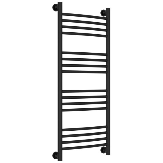 Полотенцесушитель водяной Сунержа Богема+ П16 400x1060 мм (выгнутая перемычка) 31-0221-1040, чёрный матовый - фото 
