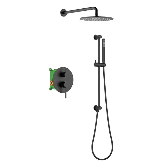 Душевая система для душа Timo Saona SX-2309/03SM (со скрытой частою) чёрный матовый - фото 