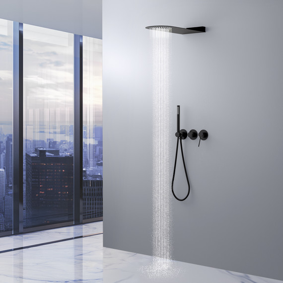 Душевая система для душа Timo Saona SX-2340/03SM (со скрытой частью) чёрный матовый - фото 3