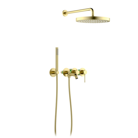 Душевая система для ванны Timo Saona SX-2348/17SM (со скрытой частью) золото матовое - фото 