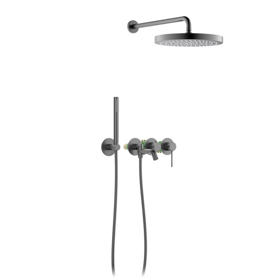 Душевая система для ванны Timo Saona SX-2348/18SM (со скрытой частью) чёрное золото - фото 