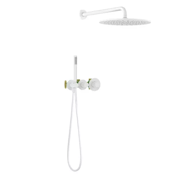 Душевая система для душа с термостатом Timo Saona SX-2359/16SM (со скрытой частью) белый матовый - фото 