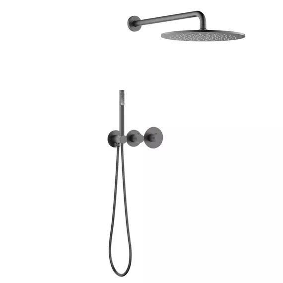 Душевая система для душа с термостатом Timo Saona SX-2359/18SM (со скрытой частью) чёрное золото - фото 