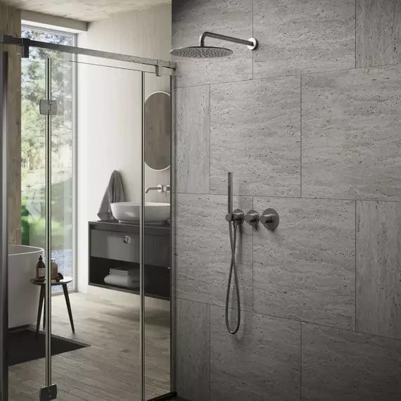 Душевая система для душа с термостатом Timo Saona SX-2359/18SM (со скрытой частью) чёрное золото - фото 3