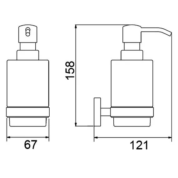 Дозатор для жидкого мыла Timo Saona 13039/16, цвет белый матовый - фото 2