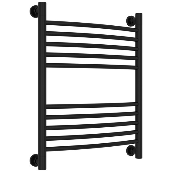 Полотенцесушитель водяной Сунержа Богема+ П10 500x660 мм (выгнутая перемычка) 31-0221-6050, чёрный матовый - фото 