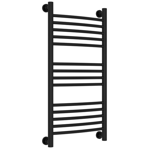 Полотенцесушитель водяной Сунержа Богема+ П14 400x860 мм (выгнутая перемычка) 31-0221-8040, чёрный матовый - фото 