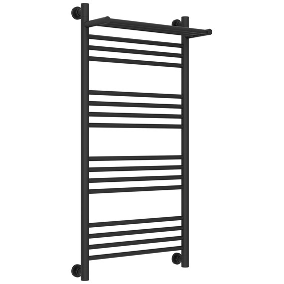 Полотенцесушитель водяной Сунержа Богема+ с полкой П16 500x1060 мм 15-0223-1050, тёмный титан муар - фото 