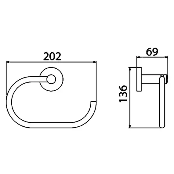 Полотенцедержатель Timo Saona 13050/16, цвет белый матовый - фото 2