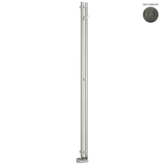 Полотенцесушитель водяной Сунержа Нюанс EU50+ П2 50x1570 мм 7022-0212-1545, серая умбра - фото 