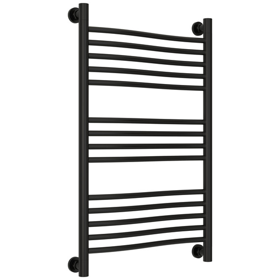 Полотенцесушитель водяной Сунержа Флюид+  П14 500x860 мм 31-0222-8050, чёрный матовый - фото 