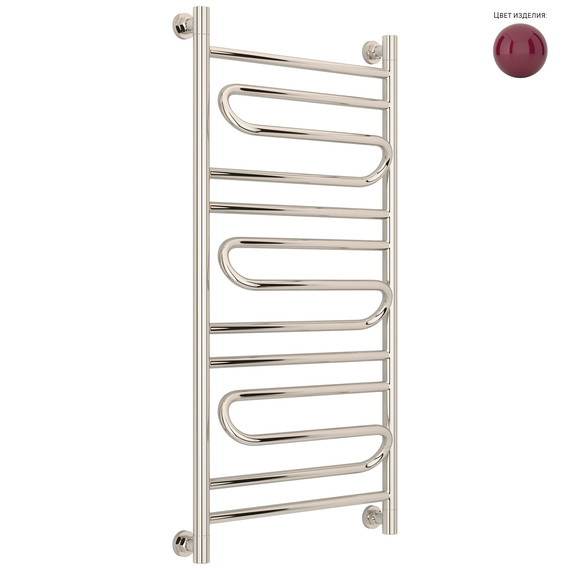 Полотенцесушитель водяной Сунержа Элегия+ П13 500x1060 мм 4004-0205-1050, бордово-фиолетовый - фото 