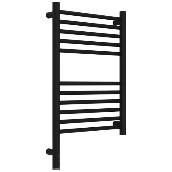Полотенцесушитель электрический Сунержа Богема 3.1 П11 300x720 мм (прямая перемычка) 31-6004-6040 L, чёрный матовый - фото 