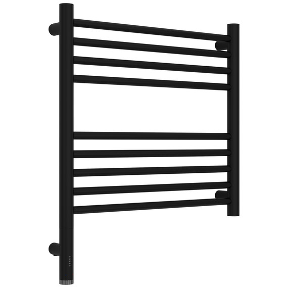 Полотенцесушитель электрический Сунержа Богема 3.1 П9 500x620 мм (прямая перемычка) 31-6004-5050 L, чёрный матовый - фото 