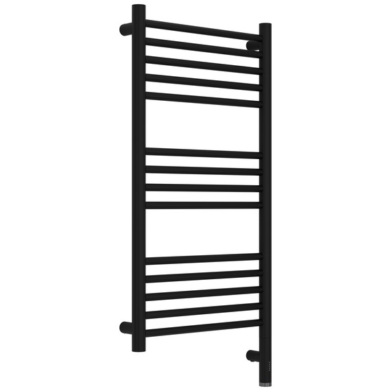 Полотенцесушитель электрический Сунержа Богема 3.1 П14 400x920 мм (прямая перемычка) 31-6005-8040 R, чёрный матовый - фото 