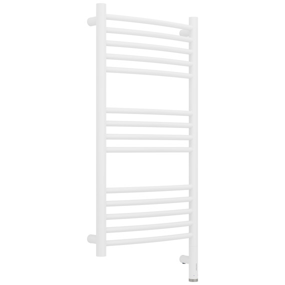 Полотенцесушитель электрический Сунержа Богема 3.1 П14 400x920 мм (выгнутая перемычка) 30-6003-8040 R, белый матовый - фото 