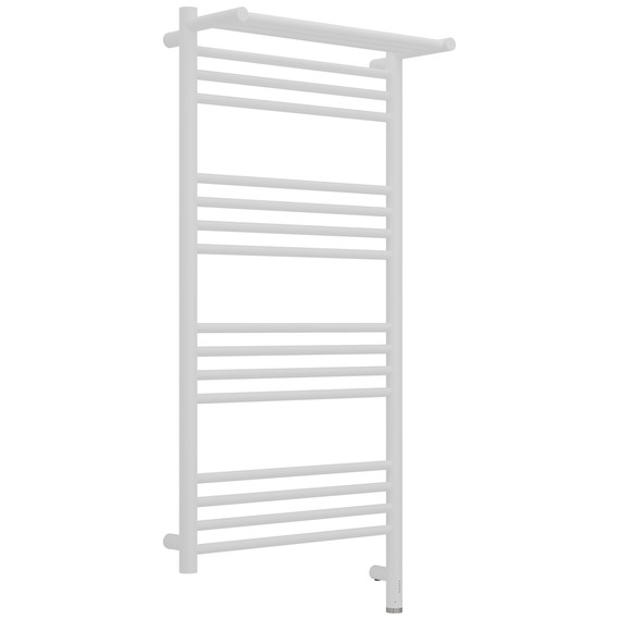 Полотенцесушитель электрический Сунержа Богема 3.1 с полкой П16 500x1120 мм 30-6007-1050 R, белый матовый - фото 