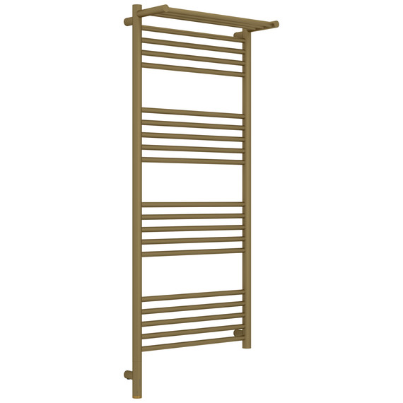 Полотенцесушитель электрический Сунержа Богема 3.1 с полкой П20 500x1320 мм 032-6006-1250 L, золото матовое - фото 