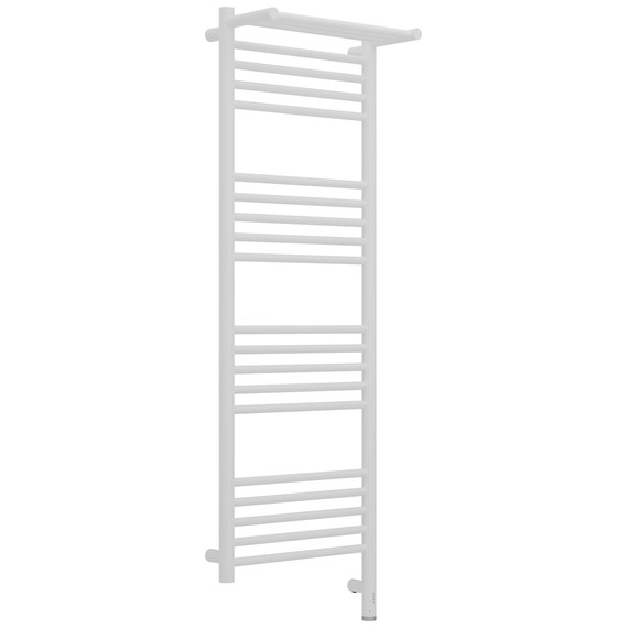 Полотенцесушитель электрический Сунержа Богема 3.1 с полкой П20 400x1320 мм 30-6007-1240 R, белый матовый - фото 