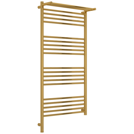 Полотенцесушитель электрический Сунержа Богема 3.1 с полкой П20 600x1320 мм 03-6006-1260 L, золото - фото 