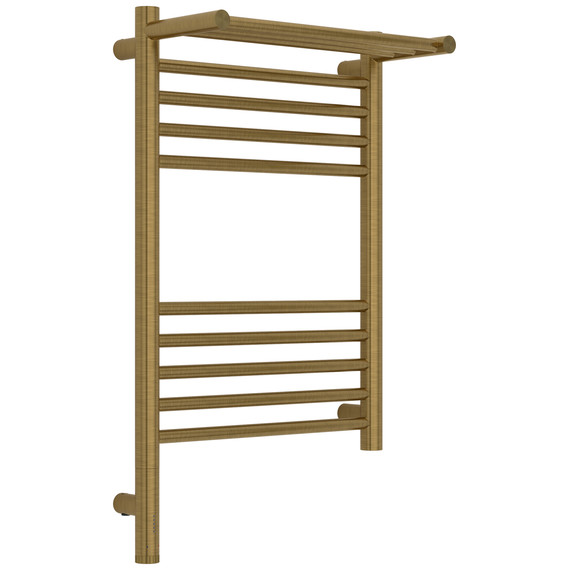 Полотенцесушитель электрический Сунержа Богема 3.1 с полкой П10 400x720 мм 051-6006-6040 L, состаренная латунь - фото 