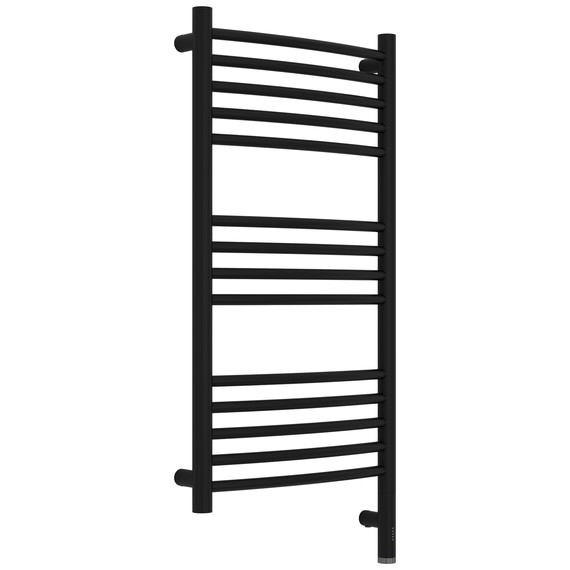 Полотенцесушитель электрический Сунержа Богема 3.1 П14 400x920 мм (выгнутая перемычка) 31-6003-8040 R, чёрный матовый - фото 