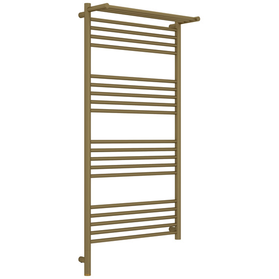 Полотенцесушитель электрический Сунержа Богема 3.1 с полкой П20 600x1320 мм 032-6006-1260 L, золото матовое - фото 