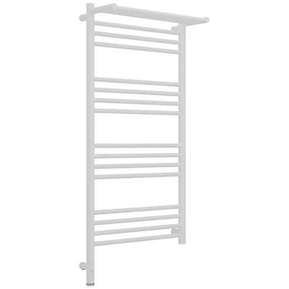 Полотенцесушитель электрический Сунержа Богема 3.1 с полкой П16 500x1120 мм 30-6006-1050 L, белый матовый - фото 
