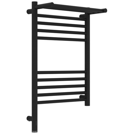 Полотенцесушитель электрический Сунержа Богема 3.1 с полкой П10 400x720 мм 15-6006-6040 L, тёмный титан муар - фото 