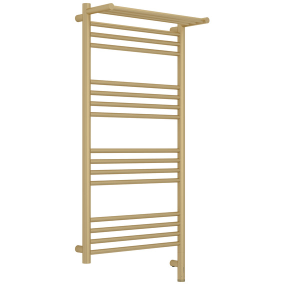 Полотенцесушитель электрический Сунержа Богема 3.1 с полкой П16 500x1120 мм 022-6007-1050 R, шампань матовый - фото 