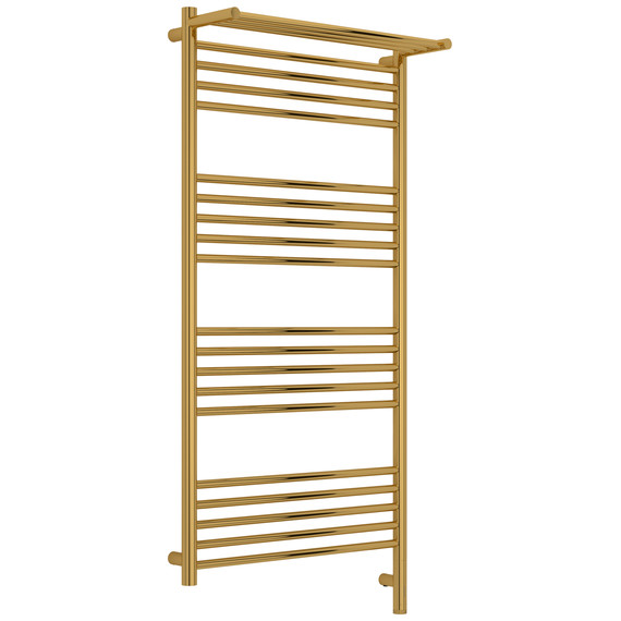 Полотенцесушитель электрический Сунержа Богема 3.1 с полкой П20 600x1320 мм 03-6007-1260 R, золото - фото 