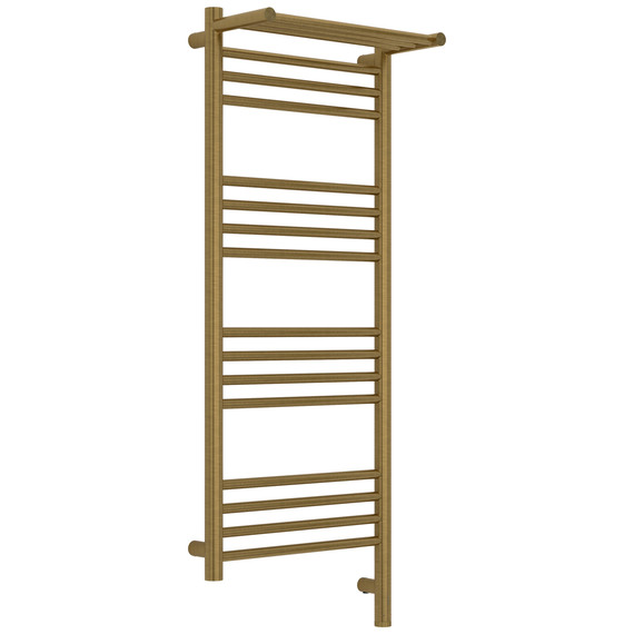 Полотенцесушитель электрический Сунержа Богема 3.1 с полкой П16 400x1120 мм 051-6007-1040 R, состаренная латунь - фото 